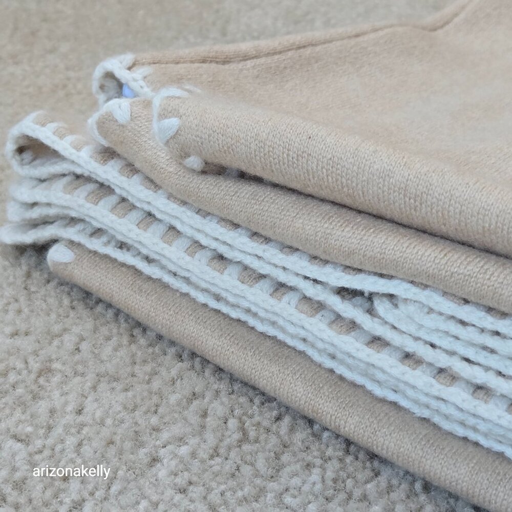 The Cashmere Project THICK Wrap Tan and Cream - Picture 15 of 16
